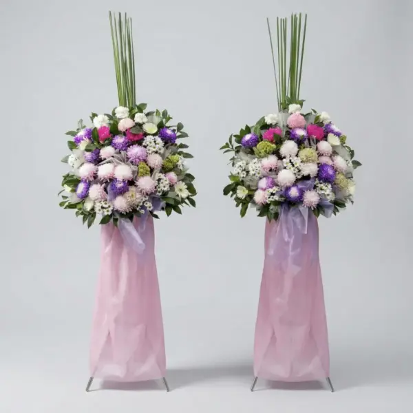 sympathy-flower-stand-01 C05 花柱一對