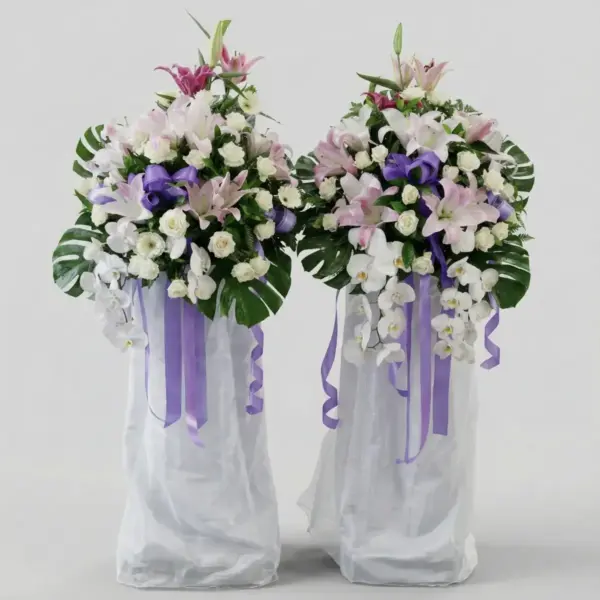 sympathy-flower-stand-02 C07 花柱一對